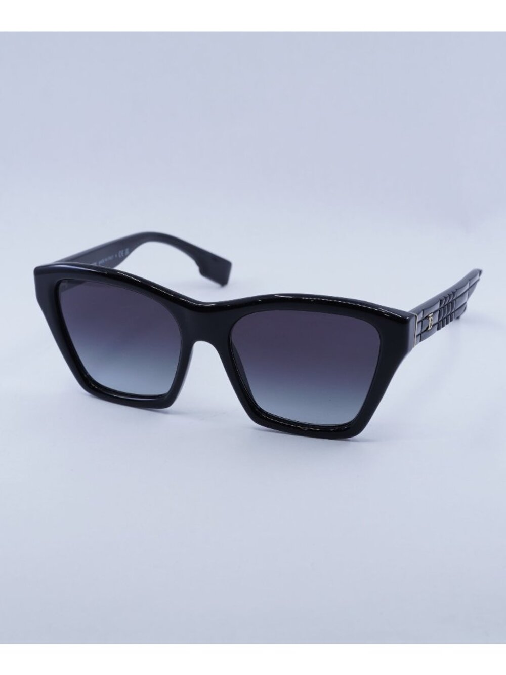 Burberry BE4391 30018G Square Sunglasses Black Frame, Grey Gradient Lenses